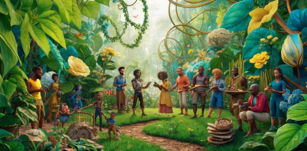 Microcosmic Survival: Crafting Ingenuity in a Living Garden