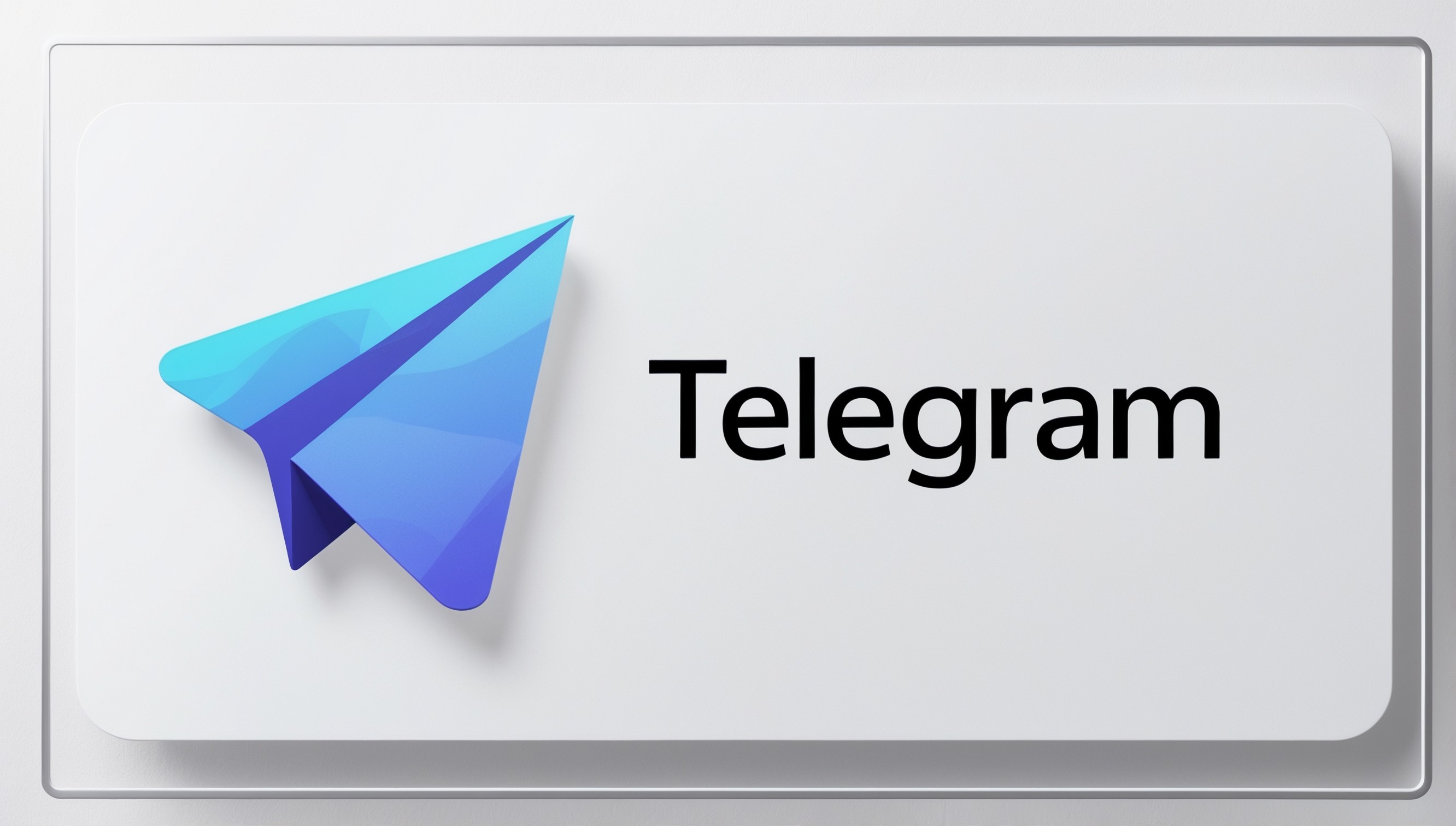 A modern, minimalist illustration of the Telegram app icon on a clean, white background, featuring a stylized, blue-colored paper airplane with a subtle gradient effect, conveying a sense of speed and messaging, with the app's name 